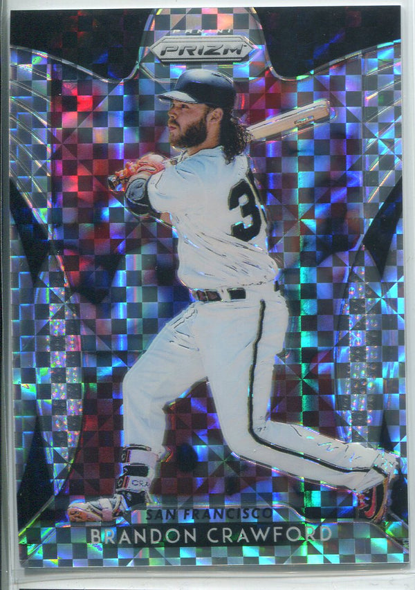 Brandon Crawford 2019 Panini Prizm Power Plaid Prizm Card