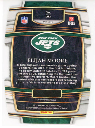 Elijah Moore 2021 Panini Select Die Cut Prizm Rookie Card #56