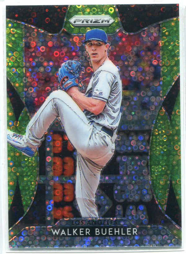 Walker Buehler 2019 Panini Prizm Lime Green Donut Circles Card