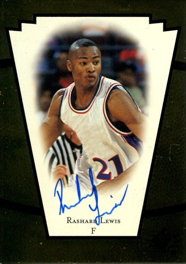 Rashard Lewis 1998 Upper Deck Autographed Rookie Card