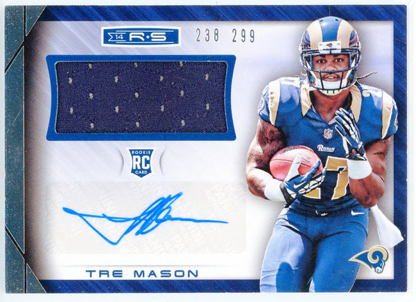 Tre Mason Autographed 2014 Panini Rookies and Stars Rookie Patch Card #RM-TM