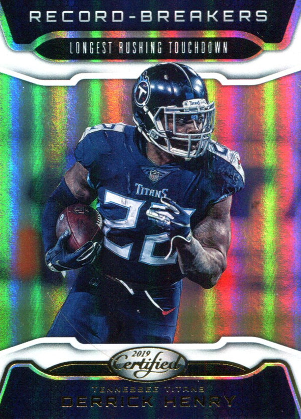 Derrick Henry 2019 Panini Certified Record Breakers Insert Card