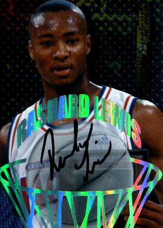 Rashard Lewis 1998 Collector's Edge Autographed Rookie Card