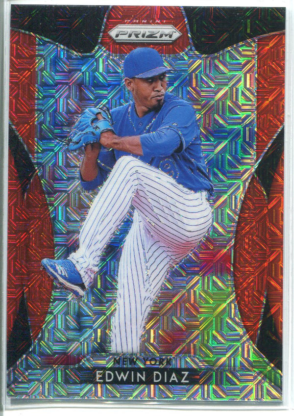 Edwin Diaz 2019 Panini Prizm Red Mojo Card