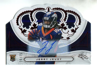 Jerry Jeudy 2020 Panini Chronicles Crown Royale #CR-14 (20/75 ) Autographed Card