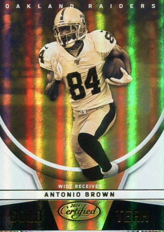 Antonio Brown 2019 Panini Certified Gold Team Insert Card