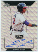 Ronald Acuna Jr. Autographed 2018 Leaf Metal Draft Rookie Card #BA-RA1