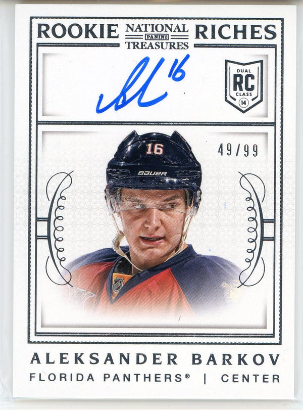 Aleksander Barkov Autographed 2013-14 Panini National Treasures Rookie Card #RR-AB