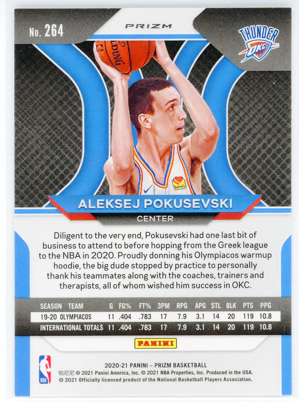 Aleksej Pokusevski 2020-21 Panini Prizm Pink Cracked Ice Rookie Card #264