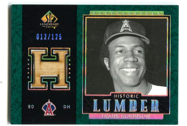 Frank Robinson 2003 Upper Deck SP Legendary Cuts Historic Lumber Bat Card  /125