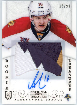 Aleksander Barkov Autographed 2013-14 Panini National Treasures Rookie Patch Card #126