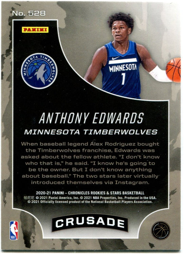 Anthony Edwards Panini Rookies and Stars Crusade