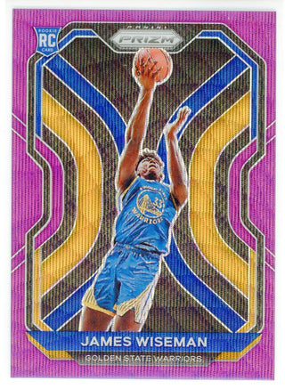 James Wiseman 2020-21 Panini Prizm Purple Prizm Rookie Card #268