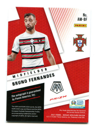 Bruno Fernandes 2021 Panini Mosaic #AMBF Autographed Card