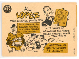 AL Lopez 1960 Topps Card #222