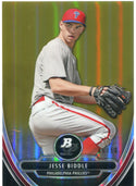 Jesse Biddle 2012 Topps Bowman Platinum Gold Refractor Card /50