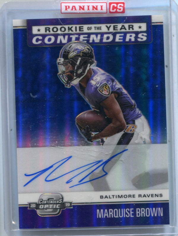 Marquise Brown 2019 Panini Contenders Optic #ROYMB Auto /35 Card