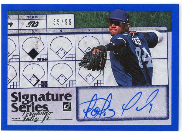 Fernando Tatis Jr. Autographed 2019 Panini Donruss Signature Series Card #SS-FT