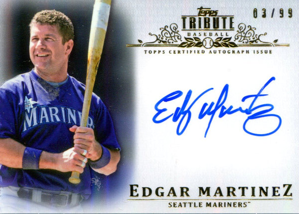 Edgar Martinez Autographed Topps Card #3/99