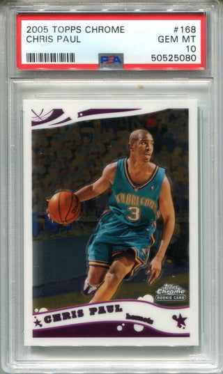 Chris Paul 2005 Topps Chrome #168 (PSA GEM MT 10) Card