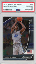 James Wiseman 2020 Panini Prizm Draft Pick Rookie Card #42 (PSA)