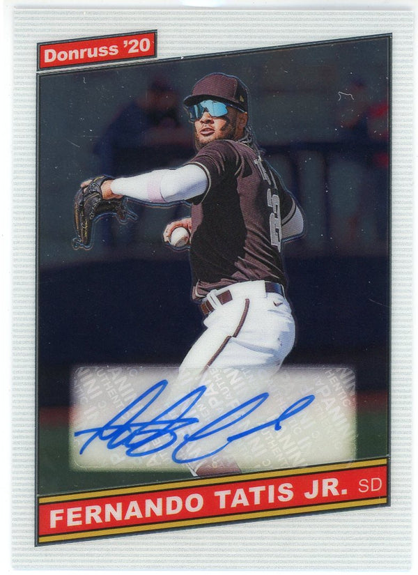 Fernando Tatis Jr. Autographed 2020 Panini Donruss Card #86S-FTJ