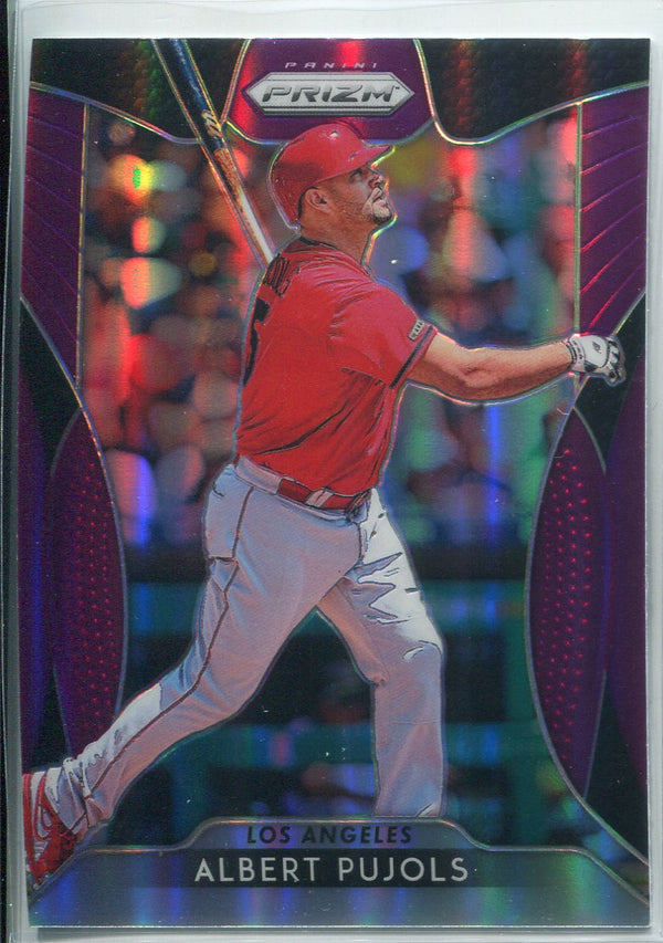 Albert Pujols 2019 Panini Prizm Purple Card