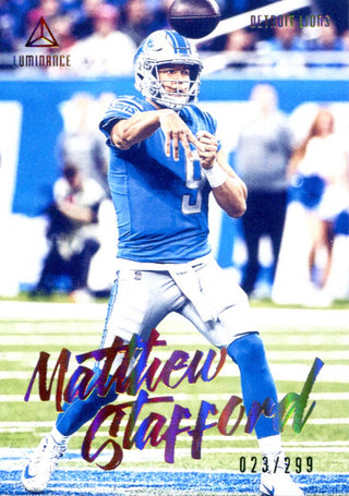 Matthew Stafford 2019 Panini Luminance Insert Card