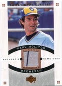 Paul Molitor 2005 Upper Deck Game Worn Jersey Card