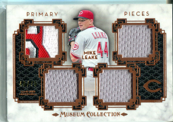 Mike Leake 2014 Topps Museum Collection Unsigned Quad Patch Card #40/75