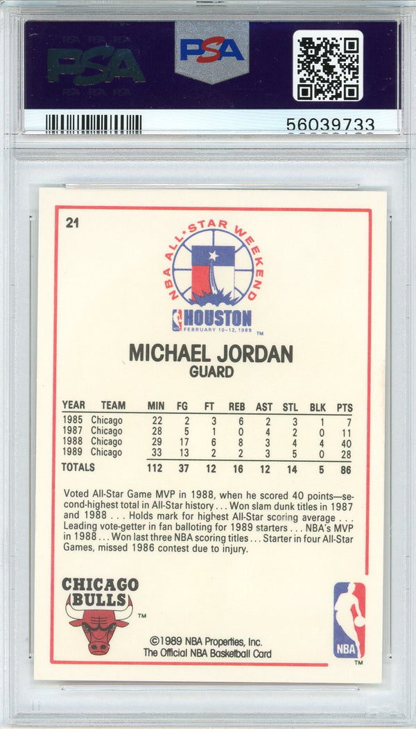 Michael Jordan 1989 Hoops All-Star Card #21 (PSA)