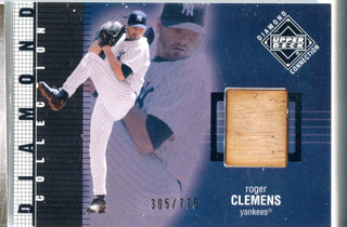 Roger Clemens 2002 Upper Deck Diamond Collection Game-Used Bat Unsigned Card #305/775