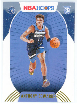 Anthony Edwards 2020-21 Panini NBA Hoops Rookie Card #216