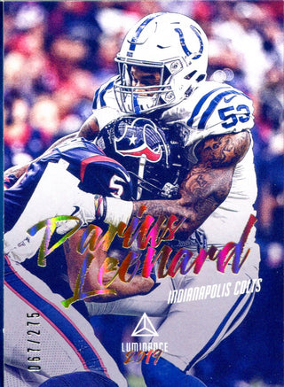 Darius Leonard  2019 Panini Luminance Insert Card