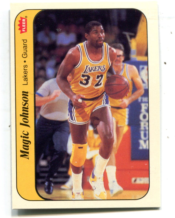 Magic Johnson 1986 Fleer #7 Sticker Card