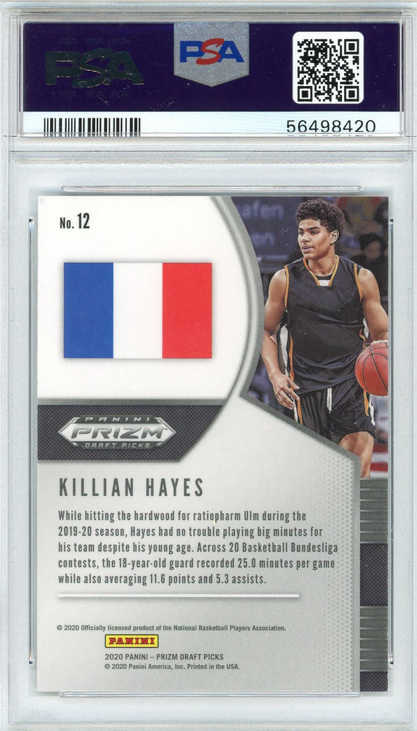 Killian Hayes 2020 Panini Prizm Draft Pick Rookie Card #12 (PSA)