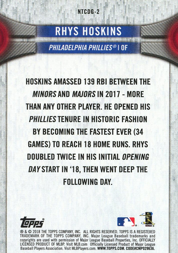 Rhys Hoskins 2018 Topps Rookie Card