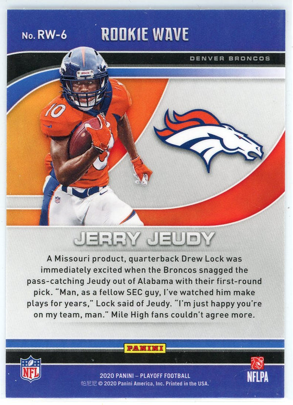 Jerry Jeudy 2020 Panini Playoff Rookie Wave Card #RW-6