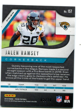 Jalen Ramsey 2019 Panini Blue Prizm #157 /10 Card