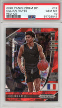 Killian Hayes 2020 Panini Prizm Draft Pick Cracked Red Ice Rookie Card #12 (PSA)