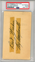 Roy Campanella Autographed Government Postcard (PSA)