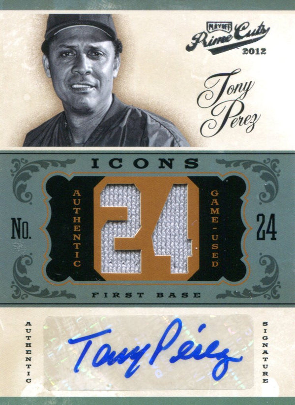 Tony Perez Autographed Panini Card #22/24