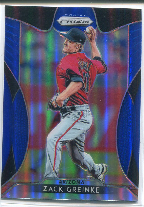 Zack Greinke 2019 Panini Prizm Blue Card