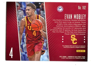 Evan Mobley 2021 Panini Chronicles Gala Draft Picks #182 RC