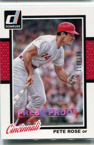 Pete Rose 2014 Donruss Press Proof Unsigned Card #118/199