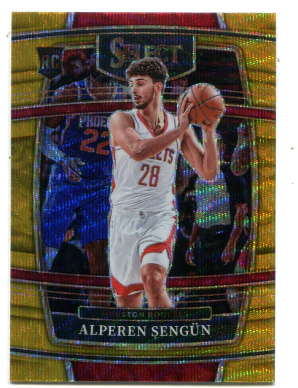 Alperen Sengun 2021-22 Panini Select Gold Wave Prizm #19 Card