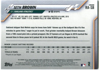 Seth Brown Topps Chrome Rookie Autograph 2020