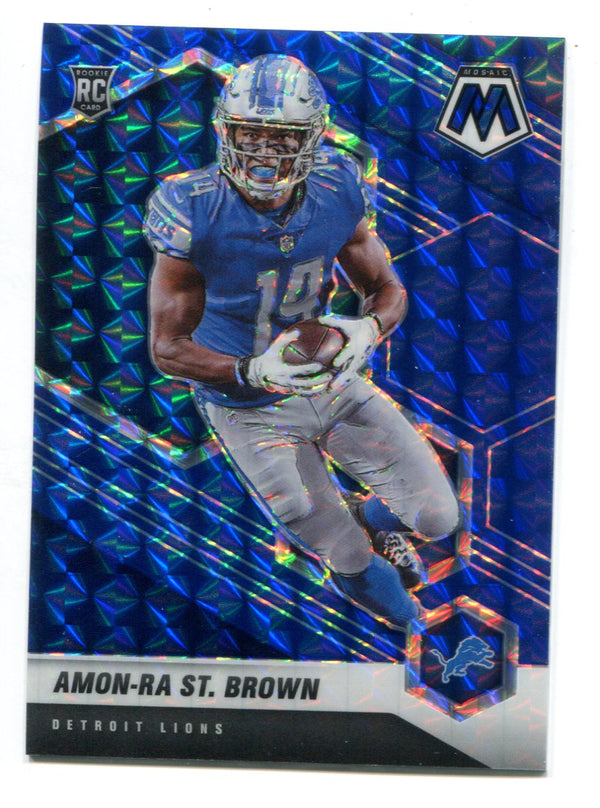 Amon-Ra St.Brown 2021 Panini Blue Mosaic #328 RC /99