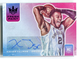 Xavier Tillman 2021 Panini Court Kings Fresh Paint #fpxat Auto Card/49