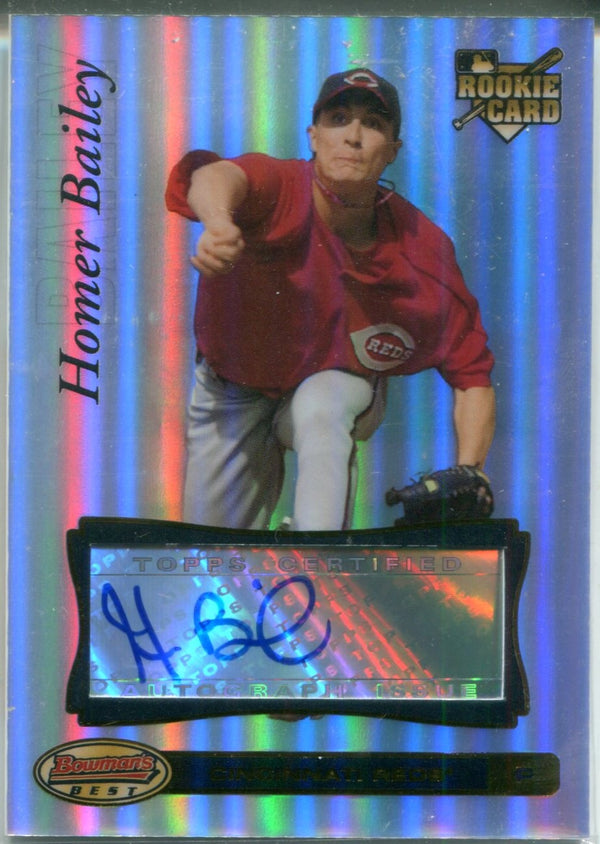 Homer Bailey Autographed 2007 Bowman's Best Card